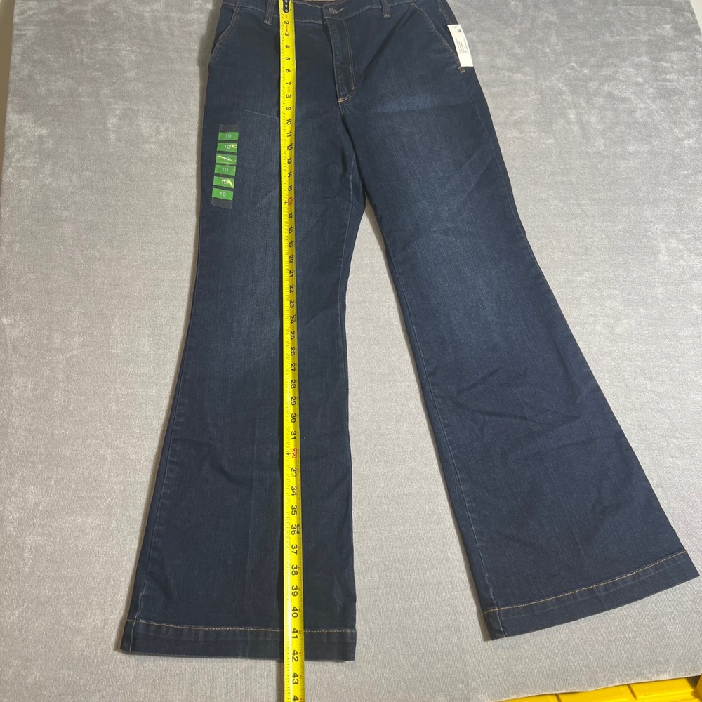 Gloria Vanderbilt Womens Hi Rise Trouser Flare Jeans Indigo Blue Size 10 NWT - Picture 3 of 10